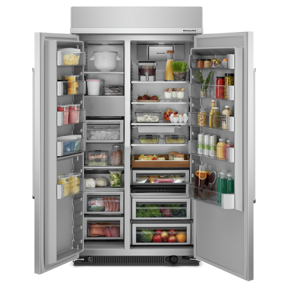 Kitchenaid® 25.5 Cu Ft. 42 Built-In Side-by-Side Refrigerator KBSN702MPS