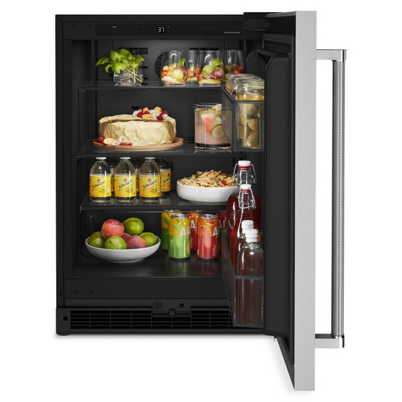 Kitchenaid® 24" Undercounter Refrigerator with Stainless Steel Door KURR114KSB