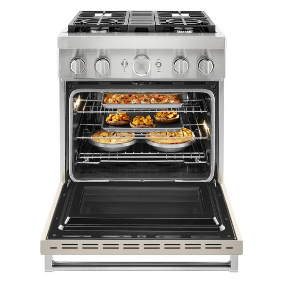 KitchenAid® 30'' Smart Commercial-Style Dual Fuel Range with 4 Burners KFDC500JMH