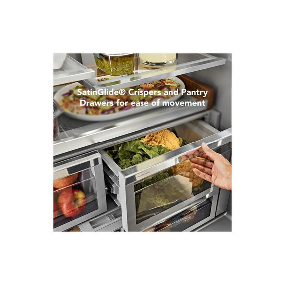 Kitchenaid® 26.8 Cu. Ft. Standard-Depth French Door Refrigerator with Exterior Ice and Water Dispenser KRFF577KPS Kitchenaid® 26.8 Cu. Ft. Standard-Depth French Door Refrigerator with Exterior Ice and Water Dispenser KRFF577KPS