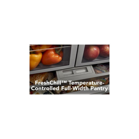 Kitchenaid® 26.8 Cu. Ft. Standard-Depth French Door Refrigerator with Exterior Ice and Water Dispenser KRFF577KPS Kitchenaid® 26.8 Cu. Ft. Standard-Depth French Door Refrigerator with Exterior Ice and Water Dispenser KRFF577KPS