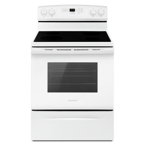 Amana® 30-inch Electric Range with Self-Clean Option YAER6603SFW