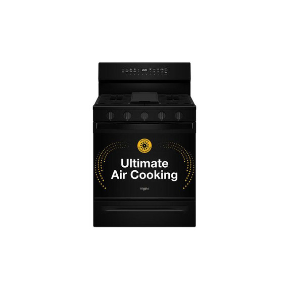 Whirlpool® 30-inch Smart Gas Range with Air Cooking Technology, Steam/Self Cleaning, Rapid Preheat 5.3 CuFt Capacity WFGS7530RB