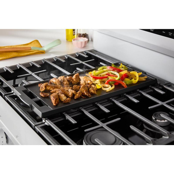 Whirlpool® 30-inch Gas Range with Air Fry and Air Baking, Self Cleaning, Rapid Preheat 5.0 CuFt Capacity WFGS5030RW