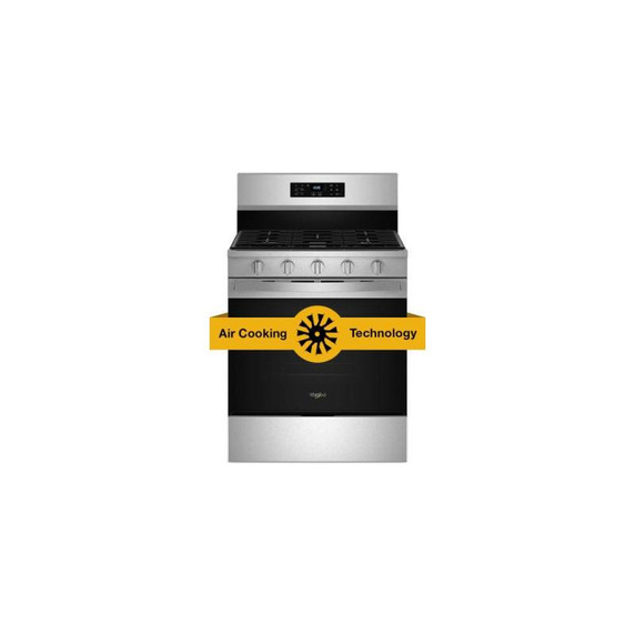 Whirlpool® 30-inch Gas Range with Air Cooking Technology, No Preheat Air Fry and Air Baking and Self Clean WFGS5030RZ
