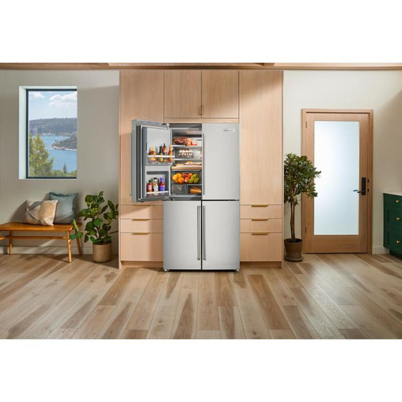 Kitchenaid® 36" Counter-Depth 19.4 Cu Ft 4-Door Refrigerator with Flexible Temperature Zone KRQC736RPS