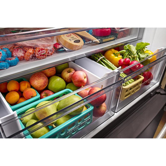 Kitchenaid® 20 cu. ft. 36-Inch Width Counter-Depth French Door Refrigerator with Interior Dispense KRFC136RBS