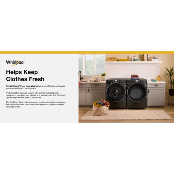 Whirlpool® 5.2 cu. ft. I.C.E. Smart Front Load ENERGY STAR® Certified Washer with FreshFlow™ Vent System WFW5720RU