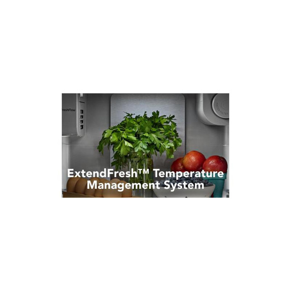 Kitchenaid® 20.8 Cu. Ft. Counter-Depth Side-by-Side Refrigerator with Exterior Ice and Water Dispenser in PrintShield™ Finish KRSC536RPS Kitchenaid® 20.8 Cu. Ft. Counter-Depth Side-by-Side Refrigerator with Exterior Ice and Water Dispenser in PrintShield™ Finish KRSC536RPS