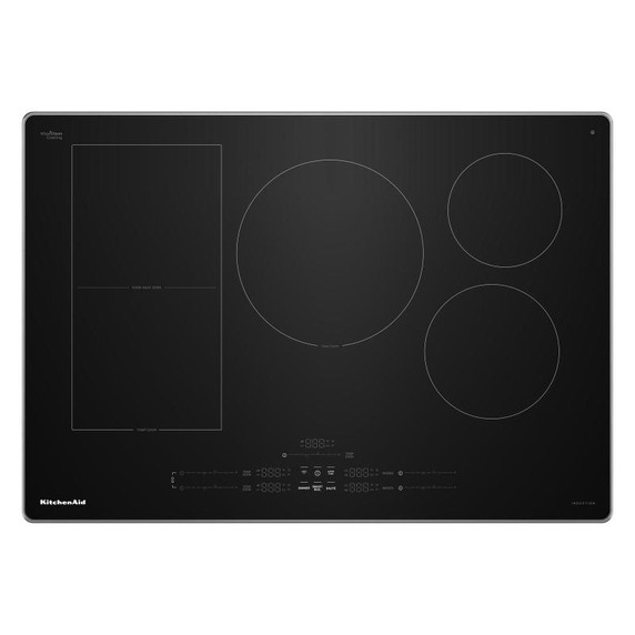 Kitchenaid® 30" Temp Cook™ Induction Cooktop with 5 Cooking Zones KCIT730SSS Kitchenaid® 30" Temp Cook™ Induction Cooktop with 5 Cooking Zones KCIT730SSS