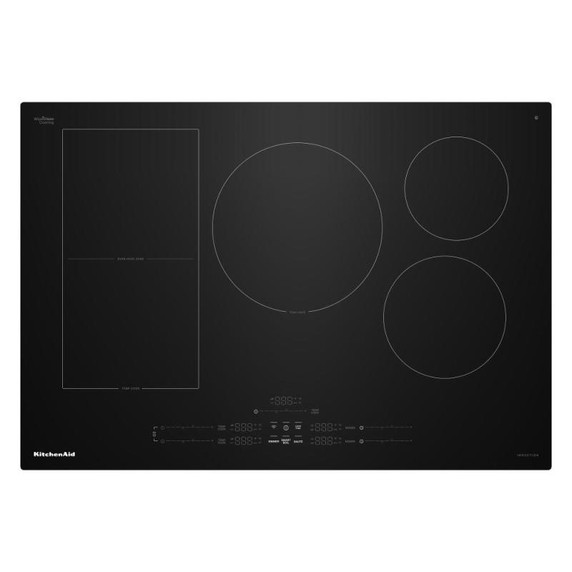 Kitchenaid® 30" Temp Cook™ Induction Cooktop with 5 Cooking Zones KCIT730SBL