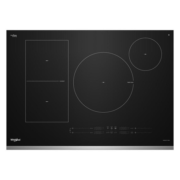 Whirlpool® 30" Intelligent Induction Cooktop with Temp Cook™ Technology and WipeClean™ Coating WCIT7530SS Whirlpool® 30" Intelligent Induction Cooktop with Temp Cook™ Technology and WipeClean™ Coating WCIT7530SS