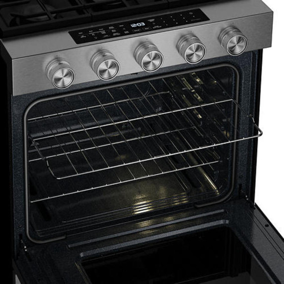 Kitchenaid® 5.0 Cu. Ft. Smart Slide-in Gas Range with Convection Cooking Modes and 2-in-1 Burner KSGS530SJP