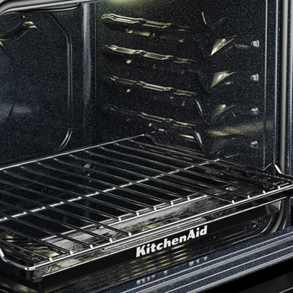 Kitchenaid® 5.0 Cu. Ft. Smart Slide-in Gas Range with Convection Cooking Modes and 2-in-1 Burner KSGS530SBE