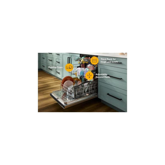 Whirlpool® 24-Inch Dishwasher with Total Coverage Wash Action and Auto Open Air Dry in Fingerprint Resistant Stainless Steel WDTS8024SZ