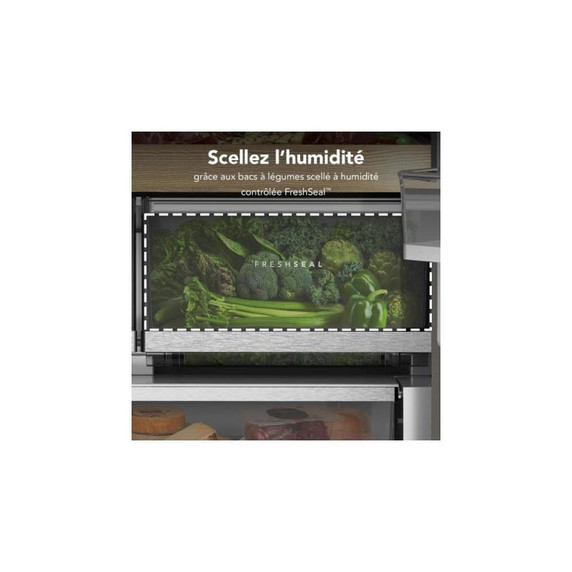 Kitchenaid® 24 cu. ft. 36-Inch Width Counter-Depth French Door Refrigerator with Interior Dispense KRFC236SPS