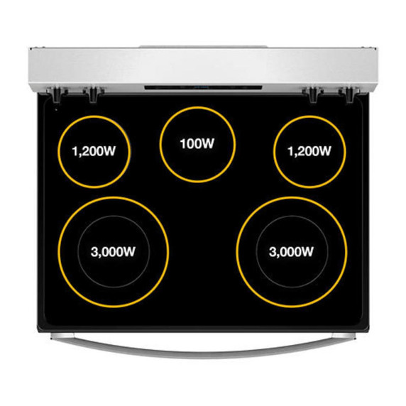Whirlpool® 30-inch Electric Range with Air Cooking Technology YWFES4530SW