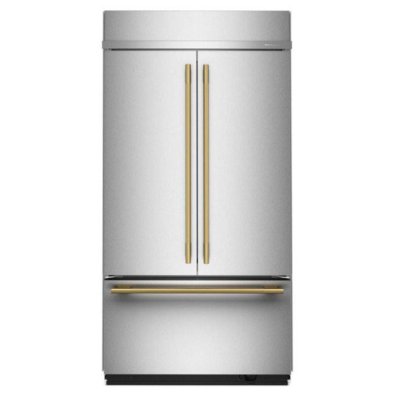 Kitchenaid® 24.2 Cu. Ft. 42"" Built-In French Door Bottom Mount Refrigerator with Platinum Interior KBFN542SPS