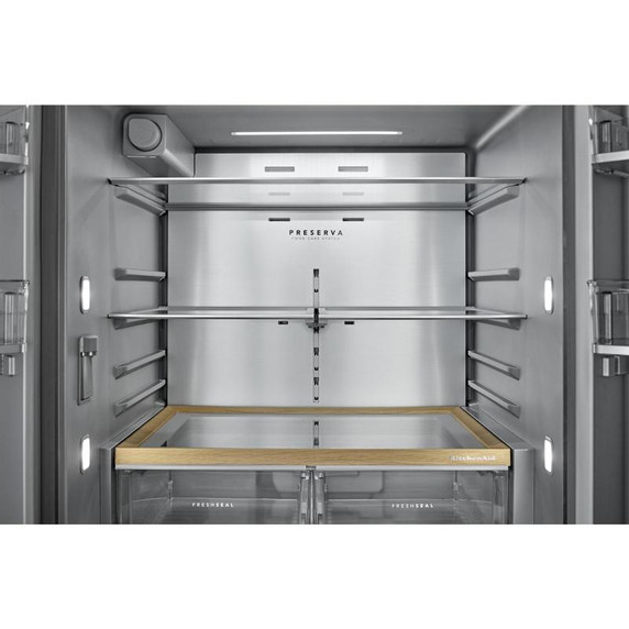 Kitchenaid® 31 cu. ft. French Door Refrigerator with Interior Water and Ice KRFF436SPS