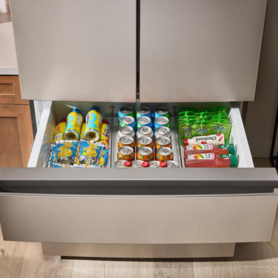 Whirlpool® 30 Cu. Ft. Family-Sized Capacity French door refrigerator with Flexible Tempearture Drawer WRMF3336SW