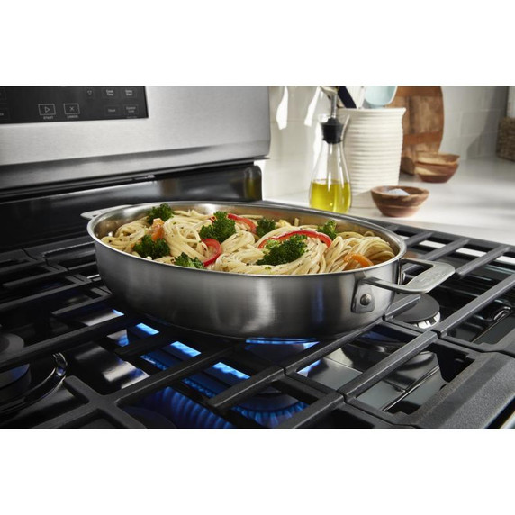 Whirlpool® 30-inch Gas Range with Air Cooking Technology and Steam Clean WFGS4530SW
