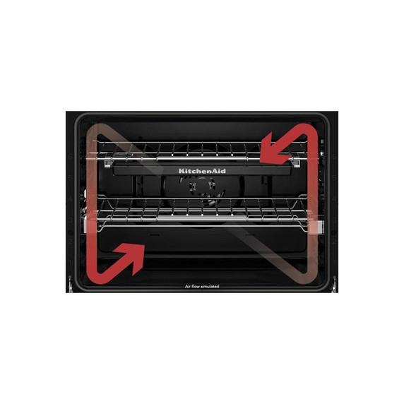 Kitchenaid® 30-inch Smart Electric Combo Wall Oven with Assisted Cooking Modes - Black Ore KOEC730SBE