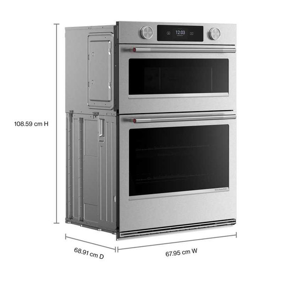 Kitchenaid® 27-inch Smart Electric Combo Wall Oven with Assisted Cooking Modes - PrintShield™ Finish KOEC727SPS