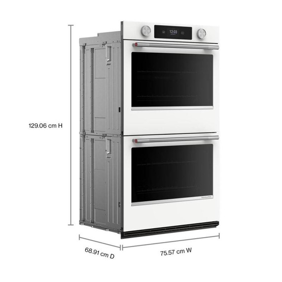 Kitchenaid® 30-inch Smart Electric Double Wall Oven with Assisted Cooking Modes - White KOED730SWH
