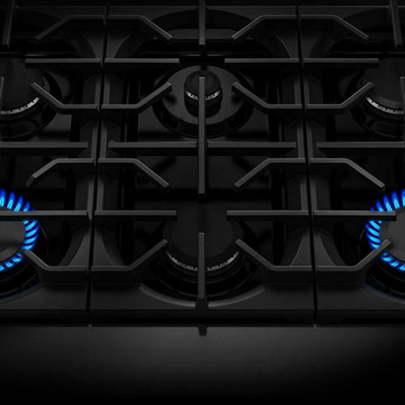 KitchenAid® 36-Inch 6 Burner Commercial-Style Gas Range with No Preheat Air Fry Mode KFGS936SSS