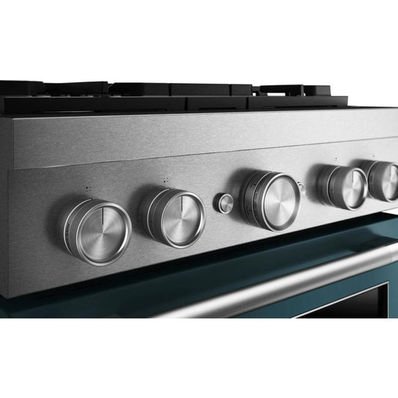 Kitchenaid® 30-Inch 4 Burner Commercial-Style Dual Fuel Range with No Preheat Air Fry Mode KFDS930SAG