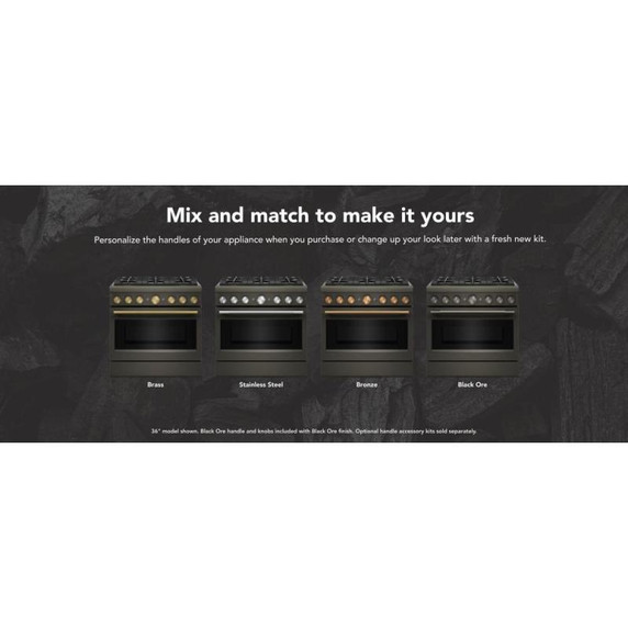 KitchenAid® 36-Inch 6 Burner Commercial-Style Dual Fuel Range with No Preheat Air Fry Mode KFDS936SBE