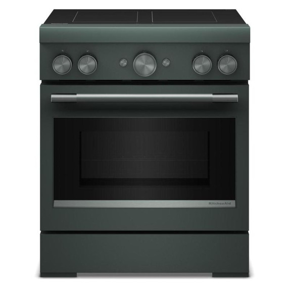 Kitchenaid® 30-Inch 4-Element Induction Freestanding Commercial-Style Range with Air Fry KFIS930SJP