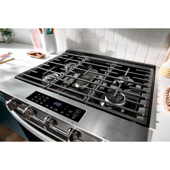 Whirlpool® 30-inch Gas Smart Range with No Preheat Mode and Steam Clean WSGS3330TW