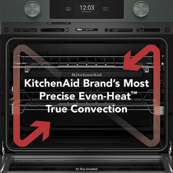 Kitchenaid® 30-inch Smart Electric Single Wall Oven with Intelligent Cooking Camera - Juniper KOES930SJP