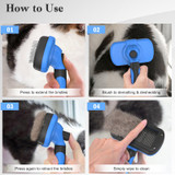 Swihauk Self Cleaning Slicker Brush - Skin Friendly Deshedding Grooming Tool for Dogs & Cats, Suitable for Shedding & Haired Pets, with Pet Supplies Accessories, Blue Swihauk Self Cleaning Slicker Brush - Skin Friendly Deshedding Grooming Tool for Dogs & Cats, Suitable for Shedding & Haired Pets, with Pet Supplies Accessories, Blue