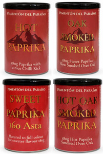 All 4 Paprika Tins by Pimenton del Pariso