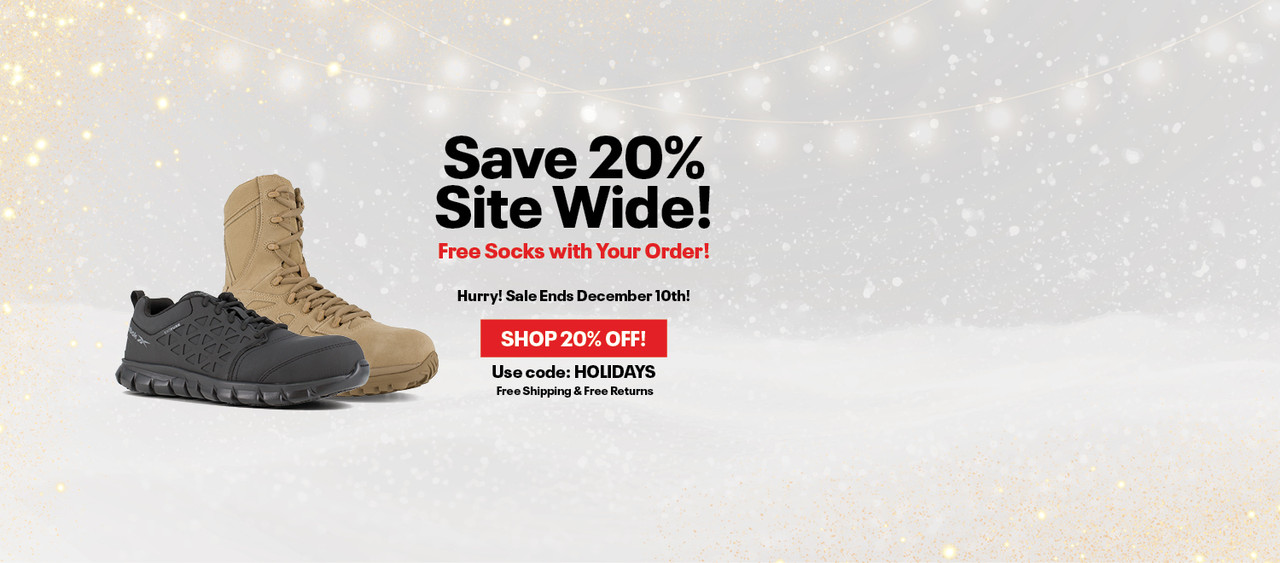 Save 20% site wide! Free socks with your order! Hurry! Sale ends December 10th! Shop 20% OFF! Use code: HOLIDAYS Free shipping and free returns