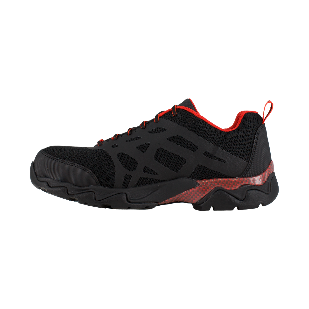 Reebok Work RB1061 Men's Beamer Black/Red Oxford Composite Toe Work Shoes 