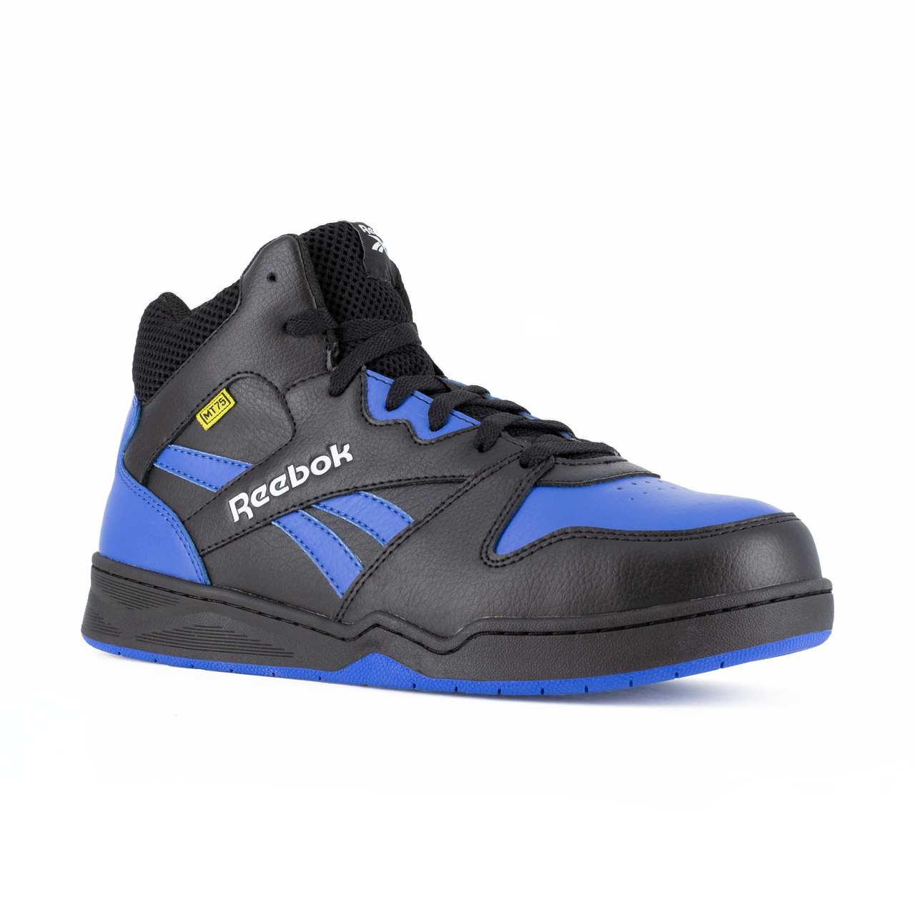 Reebok Shoes: Men's RB4135 Grey/Cobalt Blue Composite Toe Slip Resistant  High Top Sneaker