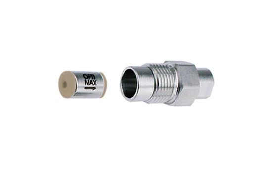 OPTI-MAX® Outlet Check Valve, 1/16" Double Ceramic, SS Cartridge, Shimadzu, LC-20ADXR, LC-20ABXR OPTI-MAX® Outlet Check Valve, 1/16" Double Ceramic, SS Cartridge, Shimadzu, LC-20ADXR, LC-20ABXR