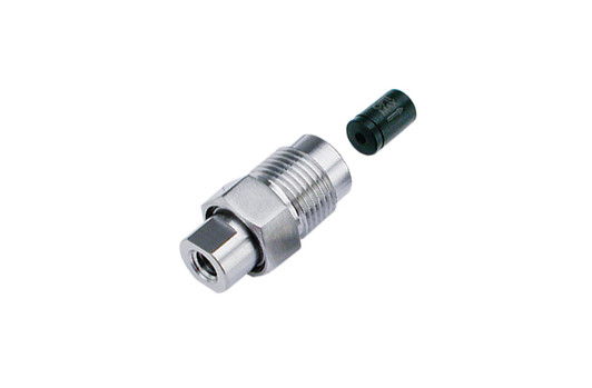 OPTI-MAX® Inlet Check Valve, 1/8" Ceramic, PEEK Cartridge, Varian 2010