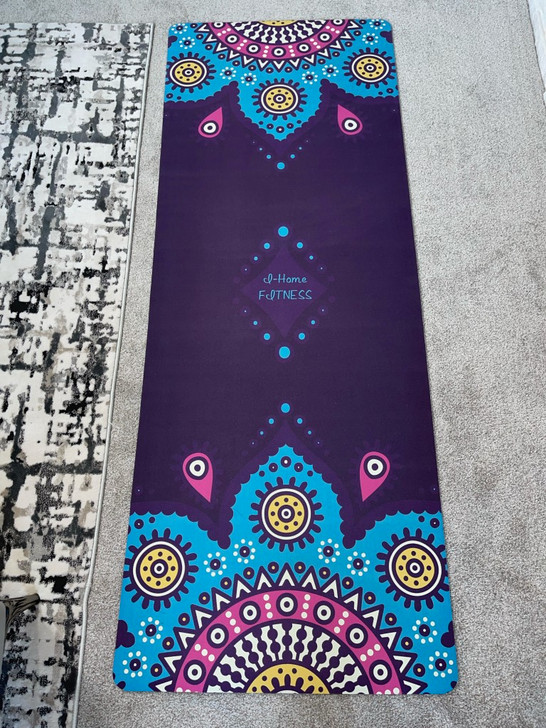 72"x26.5" Premium Suede Chakra Yoga Mat 4mm w/ strap Eco-Friendly, Non-Slip! **FREE SHIPPING**