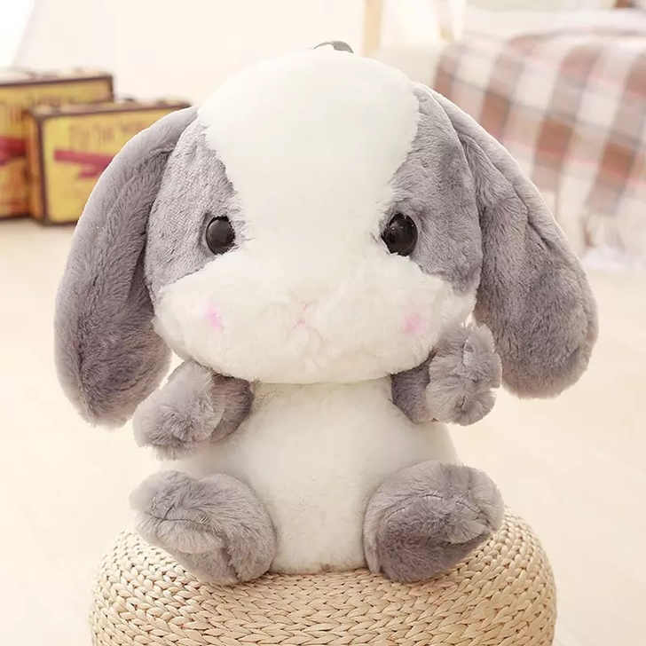 Grey & White Bunny Plush Backpack 50cm - Soft, Fluffy and Cute Plush Doll! **FREE SHIPPING**