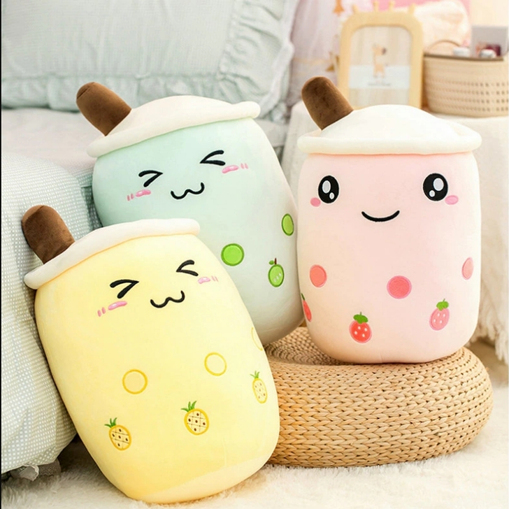 25cm/35cm/50cm - Stuffed Boba Plushie Bubble Tea Plush Pillow!