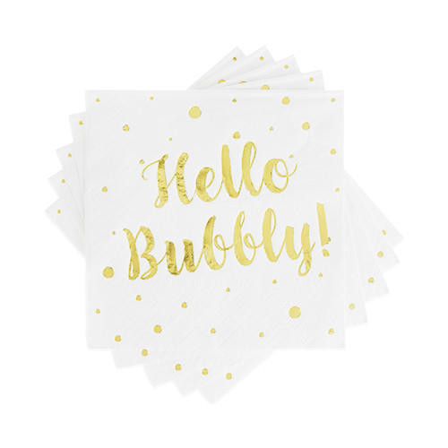 Hello Bubbly Cocktail Napkin by Cakewalk