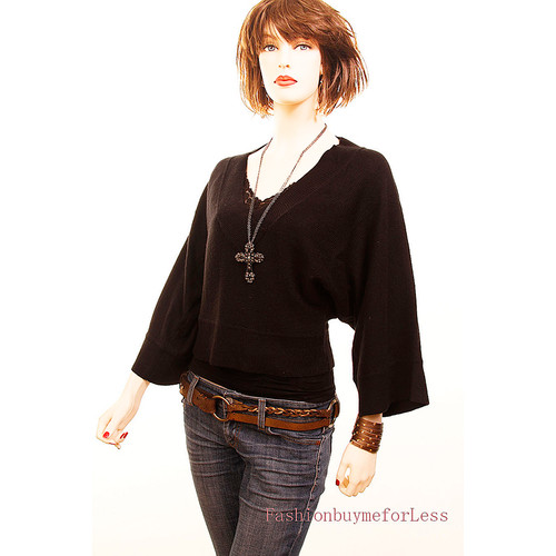 Flare Bell Sleeve SILK Knit Pullover Sweater Top - CM830