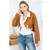 Faux Lamb Suede Leather Shearling Sherpa Aviator Bomber Moto Cropped Jacket 9631
