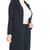 Women Tuxedo Tall Ponte Jersey Slit Maxi Cardigan Duster Jacket Top CARD16007BK 