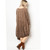 Haute BOHO Gypsy Knitted Asymmetric Hem Brown Hippie Maxi Sweater Dress D6303