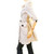 Ivory Retro Striped Belt 3/4 Sleeve Trench Coat Parka Peacoat Jacket - J49211